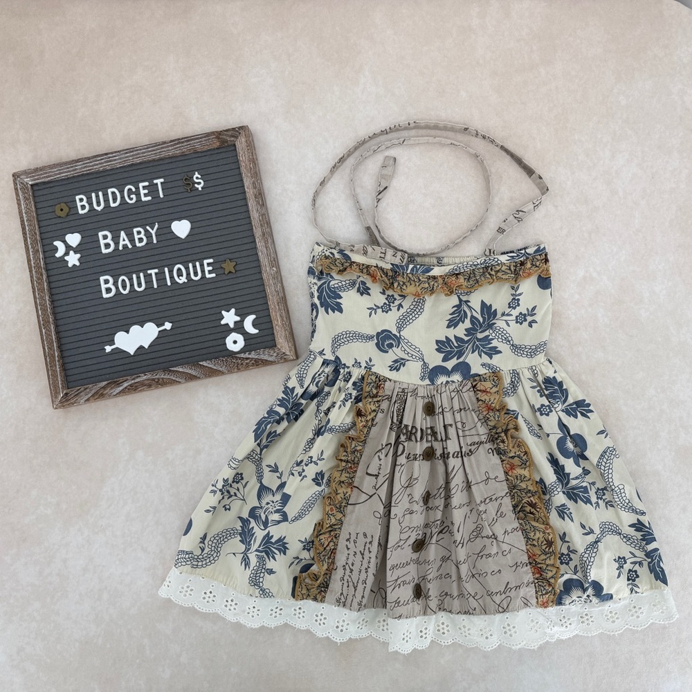 Mustard Pie Floral Ruffle Halter Top - Picture 1 of 3